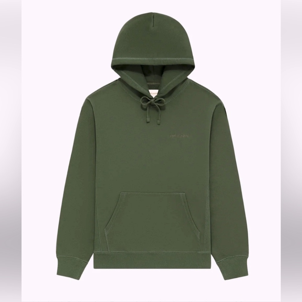 Classic Olive Green Pullover Hoodie - Men's Sweatshirt